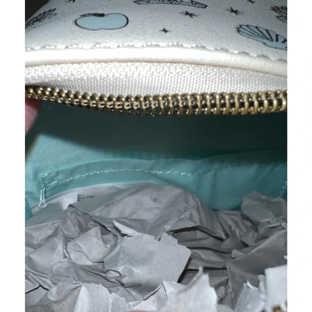 Loungefly Disney White and Light Blue Princess Icons Mini Backpack